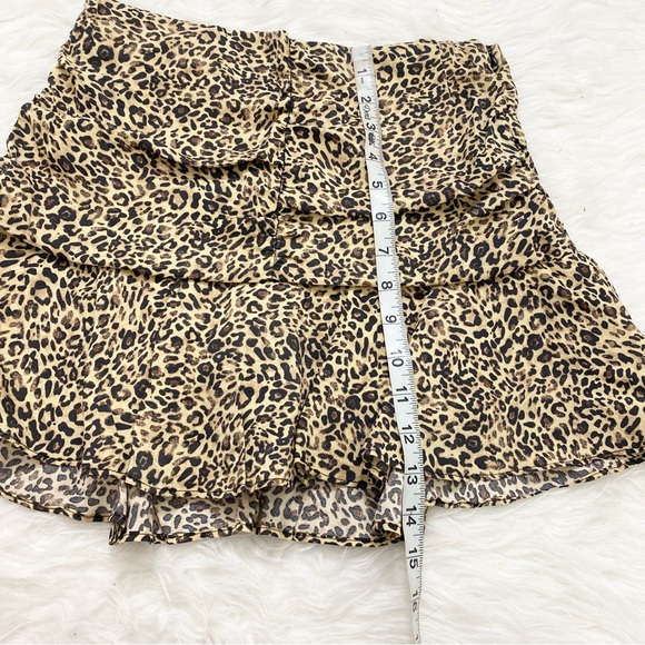 ZARA Leopard Print Mini Skort - Picture 3 of 5